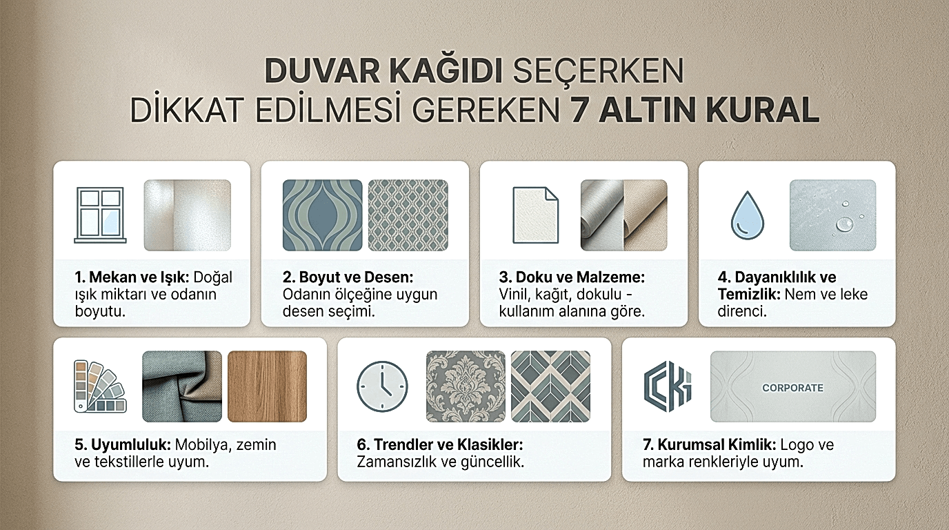 Duvar Kağıdı Seçerken Dikkat Edilmesi Gereken 7 Altın Kural